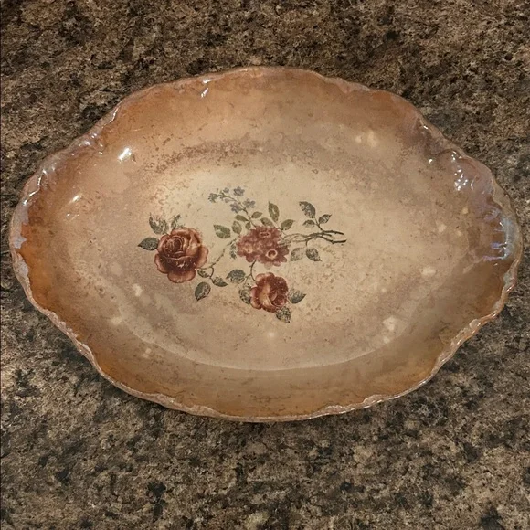 Antique Thompson “Francis” Lusterware Floral Serving Platter - Picture 2 of 7